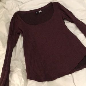 Long sleeve maroon thermal